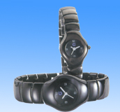 2004 hot gift accessory trend shopping online offering black puffy fashion watch set. All black design adds more cool and eyes-catching effect to this unique piece!