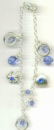 Unique wearable art supplier wholesale online shop offering beaded pattern decor fashion chain link anklet. Blue is color of the sky, blue beads on jewelry has a strong inner spirit charming effect!