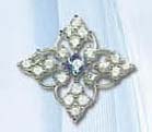 Wholesale pendant jewelry supply online manufacturing cut out flower design fashion pendant with multi mini rounded cz synthetic stone embedded. whatever age femals will love it! 