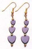 Healing jewelry online store manufacturing heart love hematite fish hook fashion earring. A great gift for heart love jewelry lovers!