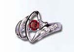2004 vintage jewelry accessory online shopping supply silver plated fashion ring. Mini clear cz embeeded, carved out pattern design with a rounded garnet stone inaly at center. Unique, cool, trendy, suitable for every occassion!