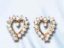 High quality heart love jewelry wholesale supply clear cz embedded heart love sterling silver earring. A perfect valentine gift giving!