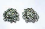 Wholesalers unique jewelry catalog supply offering sterling silver earring with multi marcasites stone embedded. Unique leaf design, perfect summer fashion accessory!