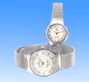Fashion wrist watch direct import online wholesale fashion watch set in white round face and bracelet band design