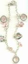Nautical jewelry gift accessory online manufacturers offering fashion anklet with assorted pinky beaded pattern decor. 
