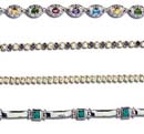 New millenium hot jewelry trend online supply assorted design sterling silver bracelet with multi cz stone inlaid. Sparkling cz bracelet is pure enchantment in lustrous sterling silver. 