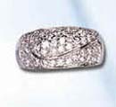 Catalog online jewelry accessory wholesalers distributing silver plated ring with multi clear cz embedded at centre. 