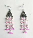 Earring art nouveau jewelry wholesale online manufacturing fashion earring with multi purple beaded dangle. An unique design perfect for every occassion!