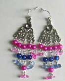 Fansy wearable art supply wholesale collection presenting fan shape design stud earring with multi color beaded dangle. To be fashionable is no more easier. Our Online shop offers only high quality unique design jewelry products to satisfy alll your need!