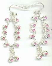 Earring for spring catalog wholesale supply online unique presenting purple beaded bracelet design fashion fish hook earring with dangle. An unique seasonal gift giving idea!