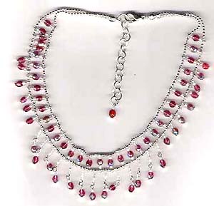 Handcrated necklace online collection supply wholesale half-collar design fashion necklace with multi purple color beads decor along. Perfectly match with low cut dress skirt!