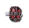 2004 gift jewelry trend wholesale supply sterling silver ring with multi garnet stone forming flower patttern decor at centre. We offer only the finest quality jewelry product to satisfy your need! 